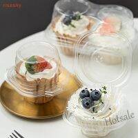 【Ready Stock】 ♂✱ E05 [risesky] 20pcs Transparent Stackable Cupcake Container Cupcake Carrier Cupcake Cover