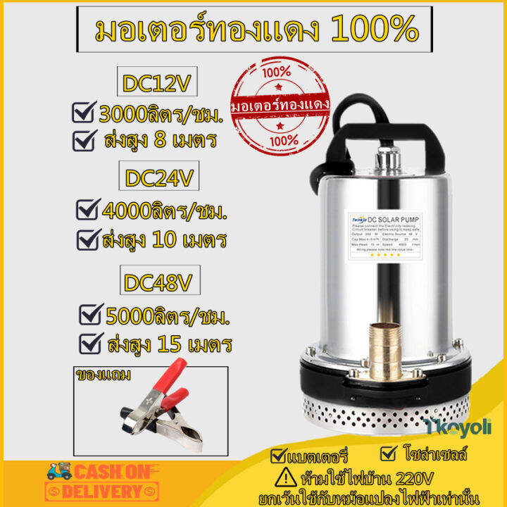 พร้อมส่ง-dc-pump-ปั๊มน้ำไดโว่ฐานเหล็ก-ท่อออก-1-นิ้ว-12v-24v-48v-วไดโว่-ปั๊มแช่-ปั๊มจุ่ม-ปั๊มน้ำ-โซล่าเซลล์