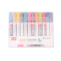 ของเหลว Erasable ปากกาไวท์บอร์ด12สีปากกาน้ำตามสีปากกาการเรียนการสอนกระดานดำเขียนสำนักงานเครื่องเขียน