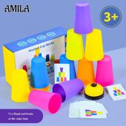Amila tập trung trẻ em câu đố giáo dục sớm xếp ly cạnh tranh cốc xếp chồng