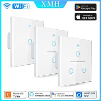 Tuya Smart Wifi Switch 220V No Neutral Wire Required 1/2/3 Gang Wall Light Button Switch Support Smart Lfie Alexa Google Home Power Points  Switches S