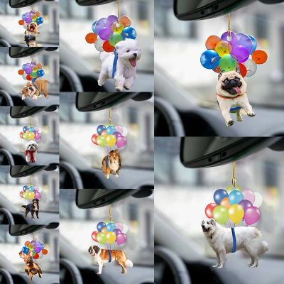 33Styles Ornament Pendant Car Hanging Ornament Cute Cat Dog Pig Rear View Mirror Car lanyard Car Styling Interior