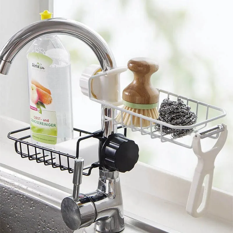 Dropship Sponge Soap Holder Rack Storage Shelf Kitchen Sink Faucet