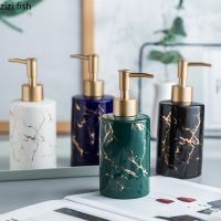 Marbling Ceramics Hand Sanitizer Bottle Black/white/blue/green Bright Light Lotion Bottle Bathroom Container Soap Dispensers