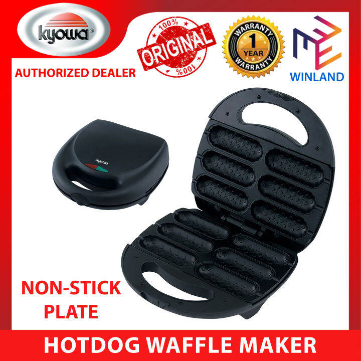 KYOWA by Winland Electric Hotdog Waffle Maker Pan (Black) KW2608