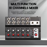 10 Channel Mixing Console Digital Audio Mixer for Recording DJ Live Broadcast Controller