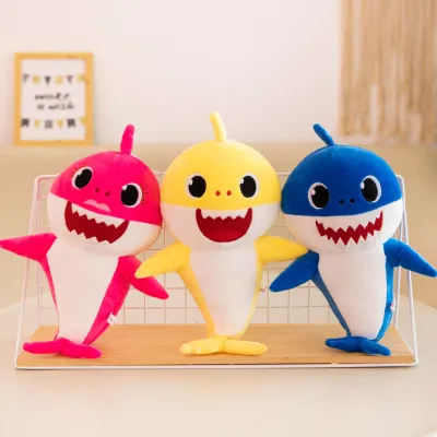 Cute Shark Doll Plush Toy Soft Comfortable Skin-friendly Plush Doll for Baby Accompany Sleep Toy