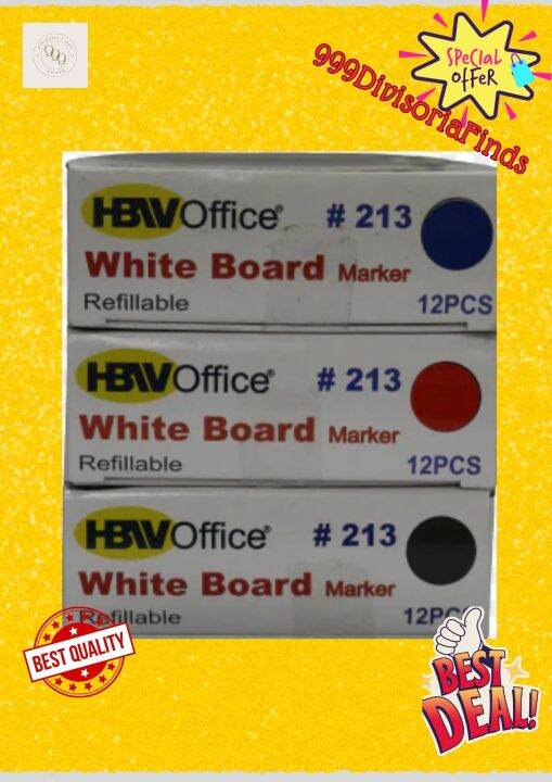 HBW Whiteboard Marker (Premium Quality) -12pcs Per Box | Lazada PH