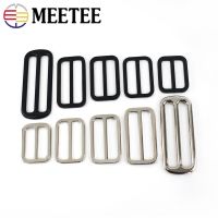 5/10Pcs 25-38mm Metal Tri Glide Slide Buckles Bag Strap Belt Webbing Rectangle Slider Loop Ring Adjust Leather Craft Accessory Bag Accessories