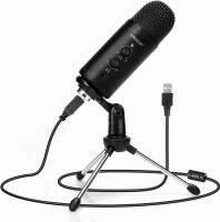 Generic FONSAWA USB Condenser Microphone Podcast PC Microphone: Vocal Recording Streaming Mic Studio Professional Zero Latency Monitoring Kit for Singing Skype Gaming Voice YouTube with Tripod Stand Small