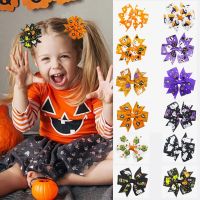 COSE Halloween Hairband กระโหลกศีรษะ กิ๊บติดผมรูปโบว์ฮาโลวีน ฟักทองฟักทองฟักทอง ไม้ตีค้างคาว ตลกๆ แมงมุมสไปเดอร์ หญิง/เด็ก