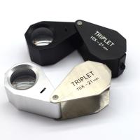 Jewelers Loupe 10X 21mm Magnifying Magnifier Black Silver Color