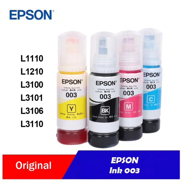 (READY STOCK) EPSON 003 Tinta Isi Ulang Asli Untuk L3110 / L3150 ...