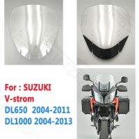 ₪ สำหรับ Suzuki Vstrom V-Strom DL650 DL1000 DL 650 1000 2004-2011กระจกรถจักรยานยนต์กระจกรถยนต์กันลม Deflectors อะคริลิคใส