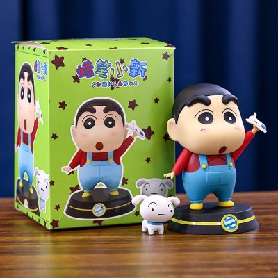 13ซม. Crayon Shin-Chan Shinnosuke Nohara อะนิเมะรูปกางเกง Bib การ์ตูนน่ารักรูปปั้น Action Figurine สะสมของเล่นตุ๊กตา