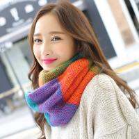 {Warm scarf}แฟชั่นสายถักแหวนสายผูกผมผ้าพันคอผู้หญิงฤดูหนาวที่อบอุ่นนุ่มอินฟินิตี้ผ้าพันคอขนสัตว์หยาบคอวงกลมผ้าพันคอห่วงผ้าคลุมไหล่ขายร้อน