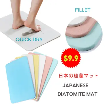 Authentic Japanese Diatomite Quick Dry Fast Absorbent Bath Mat