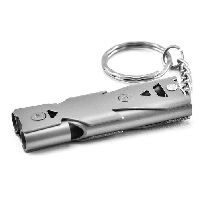 outdoors-high-decibel-portable-keychain-whistle-stainless-steel-double-pipe-emergency-survival-whistle-multifunction-tools-survival-kits