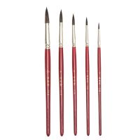 Professional Handle Round Brushes Squirrel Hair Art Painting Brushes for Artistic Watercolor Gouache Wash Mop point ZYTANG V18