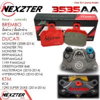 3535AA NEXZTER ผ้าเบรคหลัง BREMBO 2 POT,HP CALIPER / DUCATI MONSTER 795/796,PANIGALE 899/959/1199,STREETFIGHTER 848,MULTISTRADA (10-14),HYPERMOTRAD(10-14) / KTM RC8,1290 SUPER DUKE(14-16) เบรค ผ้าเบรค ผ้าเบรก เบรก