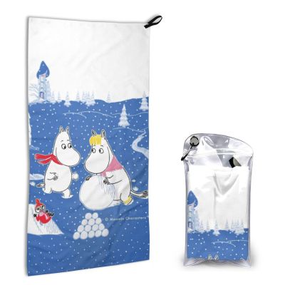 Moomin ขนาด40*80ซม.,Handuk Cepat KERING ผ้าเช็ดตัว Marvel แฟชั่นซูเปอร์ไลน์สำหรับทุกเพศผ้าเช็ดตัวไฟเบอร์