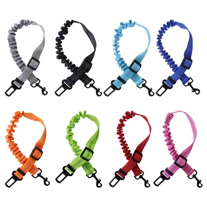 pet-supplies-traction-seat-belt-car-rope-double-sided-reflective-telescopic-buffer-elastic-traction-rope-dog-accessories