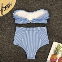 ☀POP☁Hot y Women Bikini Set Striped Swimsuit Swimwear Bathing Suit Beach S-L