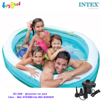 Intex ส่งฟรี สระวงรีใส เพื่อนสัตว์ทะเล 1.63x1.07x0.46 ม. รุ่น 57482 + ที่สูบลมไฟฟ้า