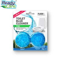 ก้อนทำความสะอาดโถสุขภัณฑ์ กลิ่นไพพ์ ขนาด 50 กรัม ( 2x50 กรัม) Flush&amp;Fresh Toilet Blue Cleaner  แบรนด์ Readycare