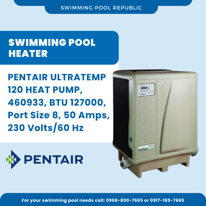 Swimming Pool Heater Pentair Ultratemp 120 Heat Pump 460933 Btu 127000 Port Size 8 50 Amps 0454