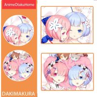 อะนิเมะ Re: ศูนย์ Rem Ram เซ็กซี่สาวน่ารักโยนหมอนครอบคลุมกอดหมอน Otaku เตียงตกแต่ง Dakimakura หมอน