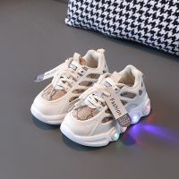 Spring LED Lighted Children Shoes Breathable Mesh Kids Shoes For Boys Girl Glow Baby Shoes Sports Kids Casual Sneaker