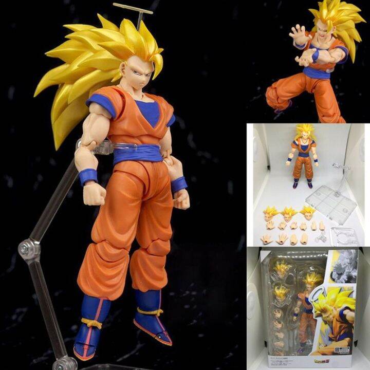 ดราก้อนบอล-z-soyan-ตุ๊กตาขยับแขนขาได้อนิเมะ-goku-3-shf-figurine-goku-ssj3-sh-figuarts-ของเล่นของสะสมโมเดลของเล่นเคลื่อนย้ายได้