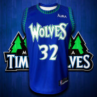 เสื้อบาส เสื้อบาสเกตบอล NBA ทีม Minnesota Timberwolves เสื้อทีม มินเนสโซต้า ทิมเบอร์วูฟ #BK0098 รุ่น City Karl-Anthony Towns#32 ไซส์ S-5XL