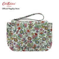 Cath Kidston Organic Cotton Frill Wristlet Pouch Dense Paisley Mint กระเป๋า กระเป๋าถือ กระเป๋าผู้หญิง กระเป๋าแคทคิดสตัน