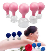 【YY】1Pc Massage Health Rubber Head Glass Vacuum Cupping Cups Family Vacuum Cans Suction Tpy Device Back Body Care Tools