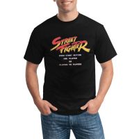 Customized Cotton Mens T-Shirts Street Fighter Start Screen 8Bit Pixel Various Colors Available