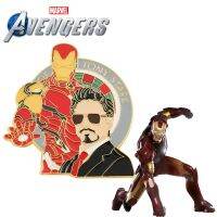 {EDDLYT}น่ารัก Marve Pin สำหรับกระเป๋าเป้สะพายหลัง Avengers Iron Man Tony Stark รูปการ์ตูนเคลือบ Pin Luminous Badge ปุ่มตำนานเครื่องประดับ