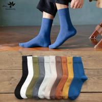 5Pairs nd New Mens Cotton Socks for Man Black Business Breathable Autumn Winter Male Crew Socks Meias Hot Sokken