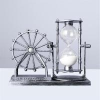 Vintage Ferris Wheel Hourglass Beautiful Desktop Hourglass Exquisite Sand Glass Decor for Home Office (Silver)