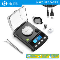 Brifit 0.001g/ 20g เครื่องชั่งดิจิตอลพ็อกเก็ตแม่นยำ เครื่องชั่งน้ำหนักมิลลิกรัม, เครื่องชั่งน้ำหนักอิเล็กทรอนิกส์ เครื่องชั่งน้ำหนักเครื่องประดับขนาดเล็กพร้อมแหนบน้ำหนักสอบเทียบ จานชั่งน้ำหนัก จอ LCD ขับเคลื่อนด้วย USB