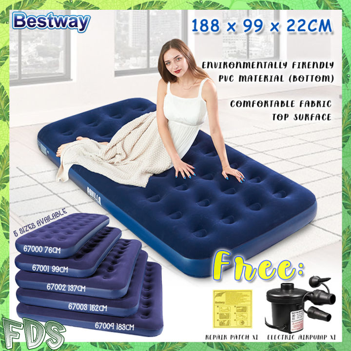 BESTWAY (67001) Portable Premium Series Inflatable Double Size Air Bed ...