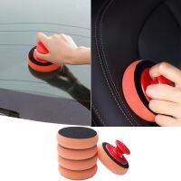 5Pcs Car Wax Polish Sponges With Handle Waxing Pads Polishing Kit Microfiber Applicator Pad Gripper Car Detailing Gadgets