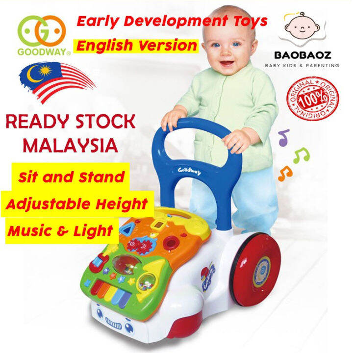 GOODWAY Musical Baby Walker Stand Walk Adjustable Height Learning