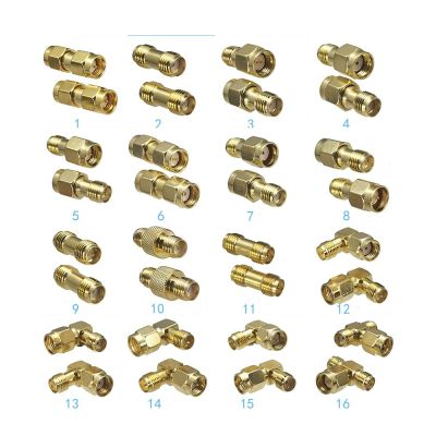 1pcs Connector SMA RP SMA to SMA RP SMA Male Plug &amp; Female Jack RF Coaxial Adapter Wire Terminal Brass Electrical Connectors