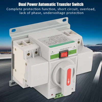 Zerone Transfer Switch 220V 63A 2P Mini Dual Power Automatic Transfer Switch Circuit Breaker