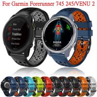 ○ 22mm pasek do smartwatcha dla Garmin Forerunner 745 255/VENU 2 silikonowa opaska na rękę Vivoactive 4 Watchband akcesoria do bransoletki