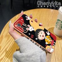 เคส Chenyyka สำหรับ Xiaomi MI 12T Pro 11T Pro น่ารัก Chi-Bi Maruko ดีไซน์ใหม่ลายเคลือบหรูหราเคสนิ่มใส่โทรศัพท์ซิลิโคนฝาหลังเต็มตัวเคสกันกระแทกป้องกันเลนส์กล้อง