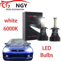 สำหรับ Honda Civic 1992ถึง2003-หลอดไฟหน้า LED Bright 6000K สีขาว High &amp; Low Beam Kit (1คู่)