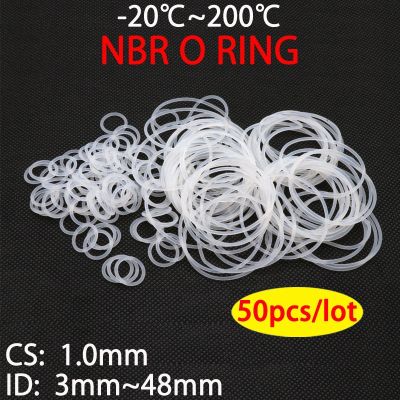 【DT】hot！ 50 Buah Paking Cincin O Silikon Putih/Merah 1Mm 5   50Mm Pencuci Air Aman untuk Makanan Penutup Karet Bulat Bentuk